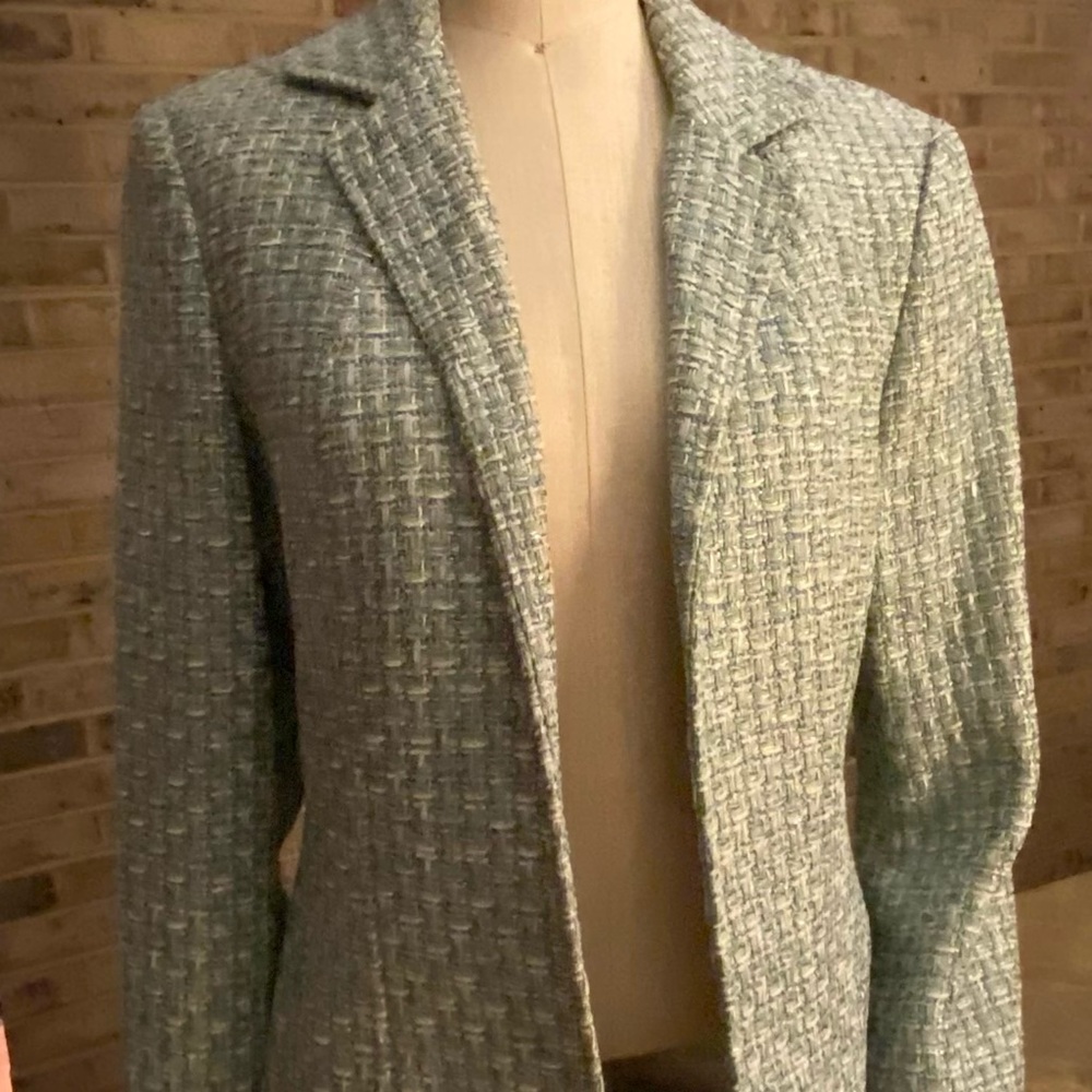 Talbots Green and Blue Tweed Jacket